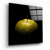 Yellow Apple Glass Wall Art.